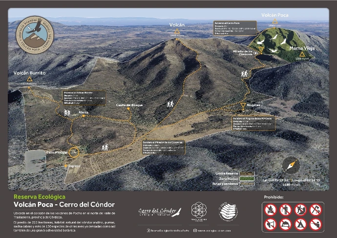 MAPA DE LA RESERVA VOLCAN POCA